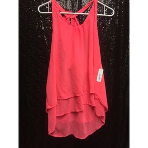 Hot pink/Coral pink tank top